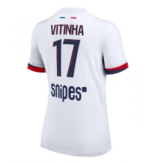 Ženske Nogometnih dresov Paris Saint-Germain Vitinha #17 Gostujoči 2025-26 Kratki rokavi Ženske Nogometnih dresov Paris Saint-Germain Vitinha #17 Gostujoči 2025-26 Kratki rokavi